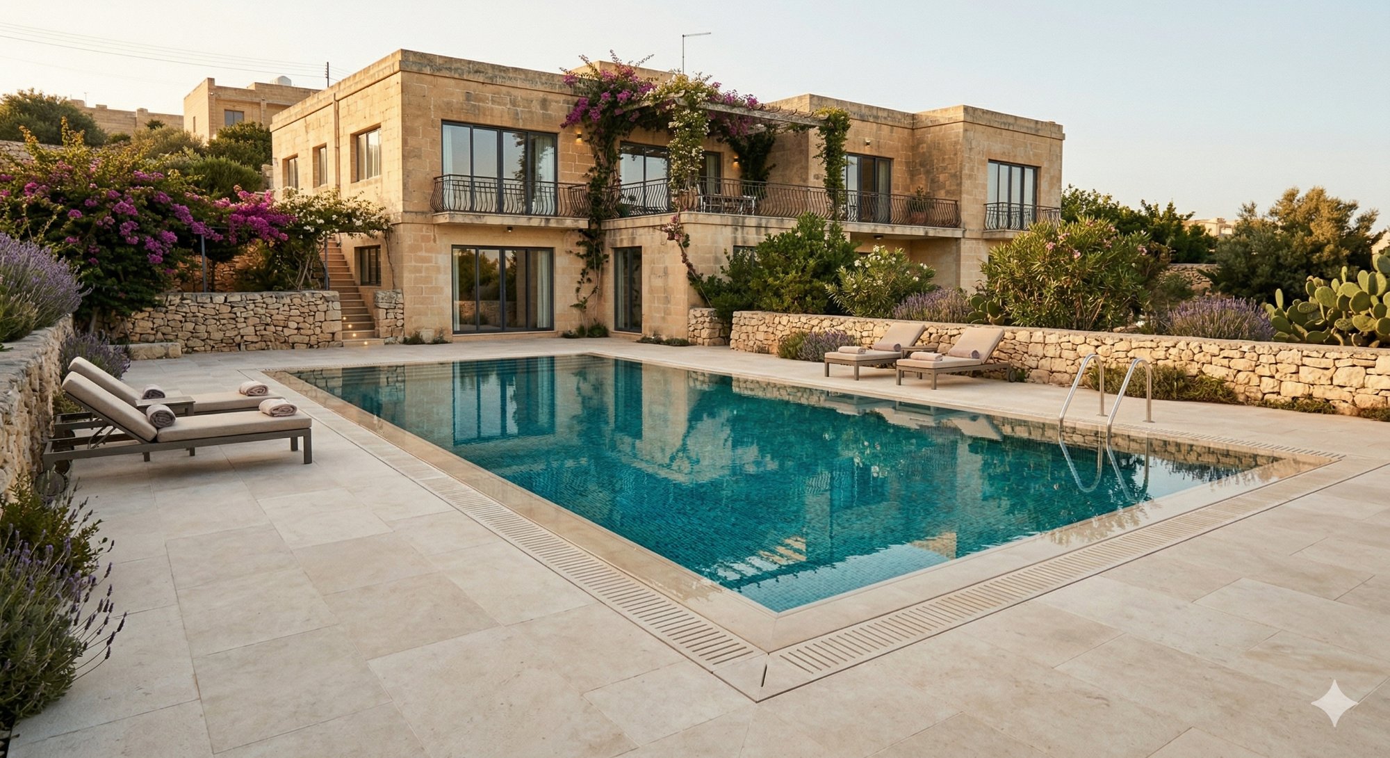 Renovated swimming pool Malta — CheckYourPools.com completed renovation
